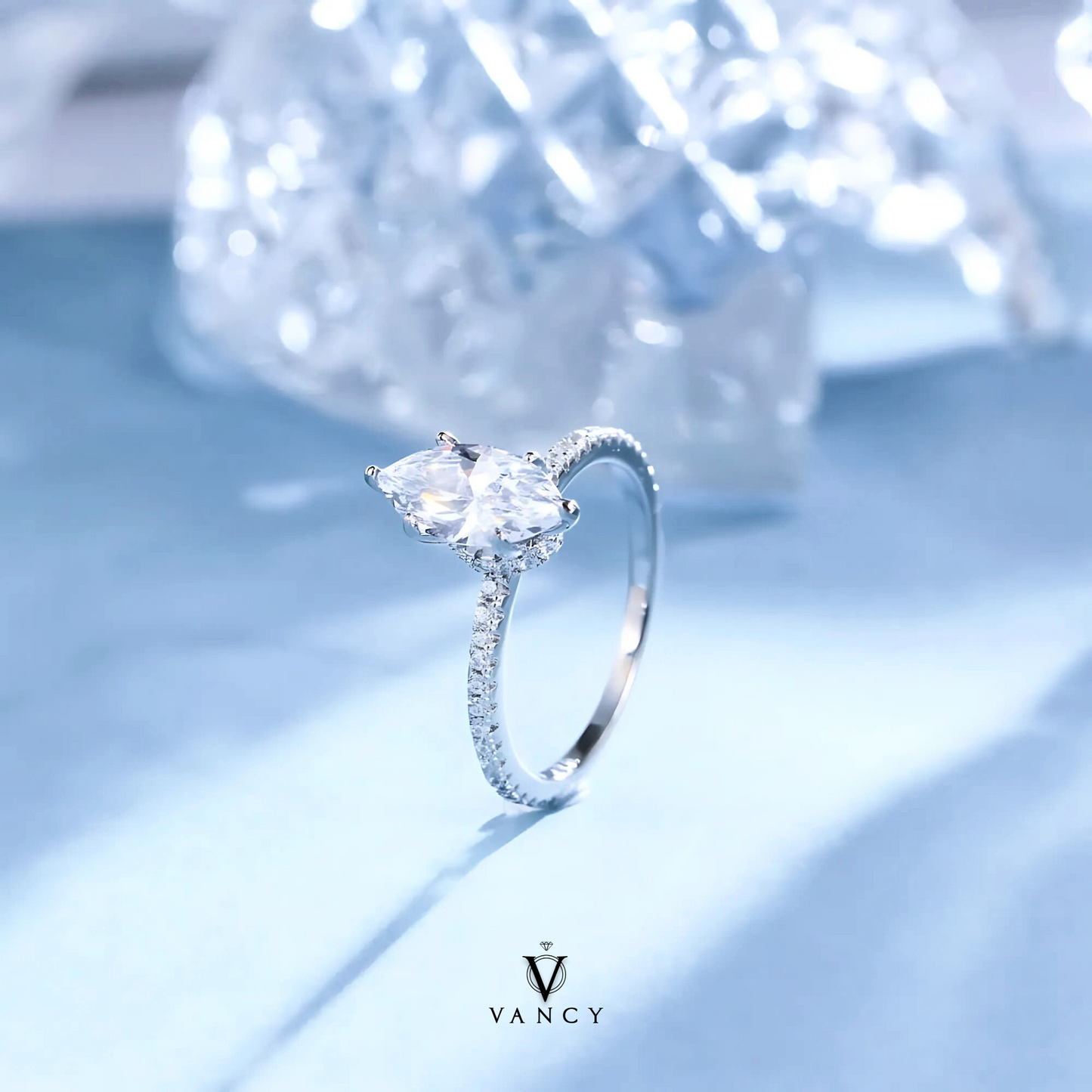 Anillo de promesa "Marquise"