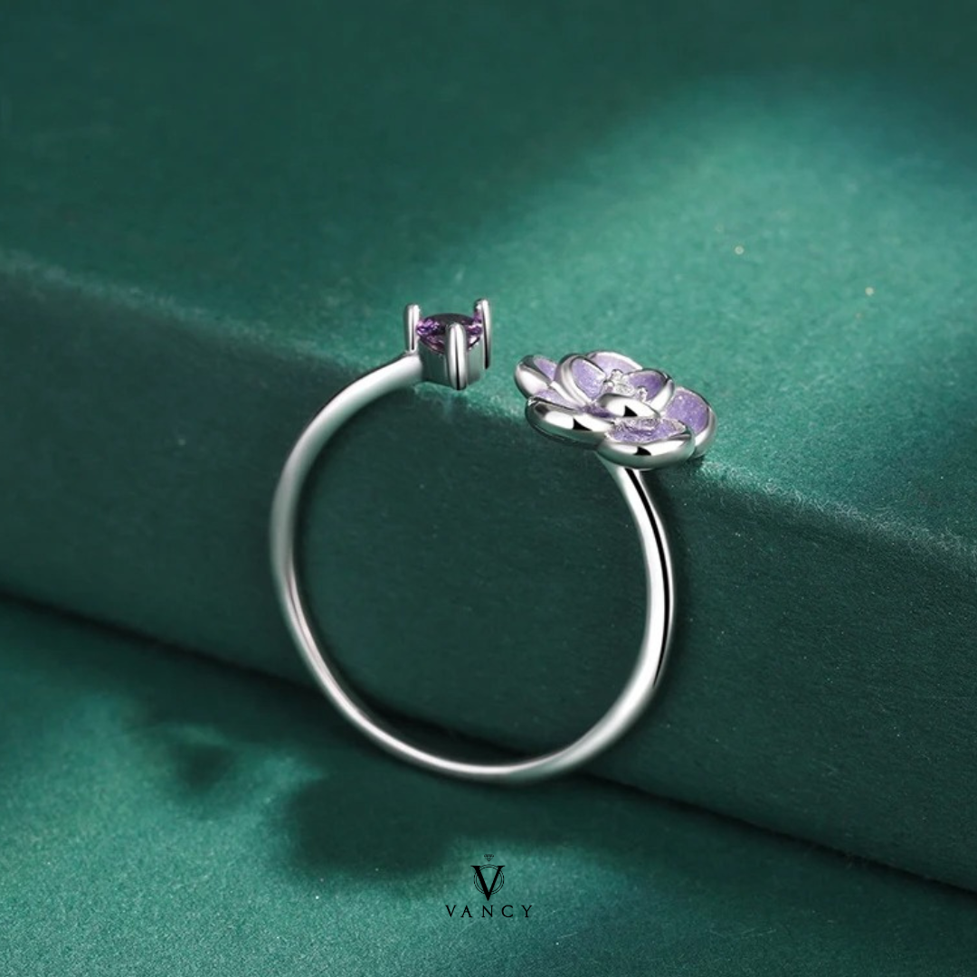Viloleta Anillo de promesa 925