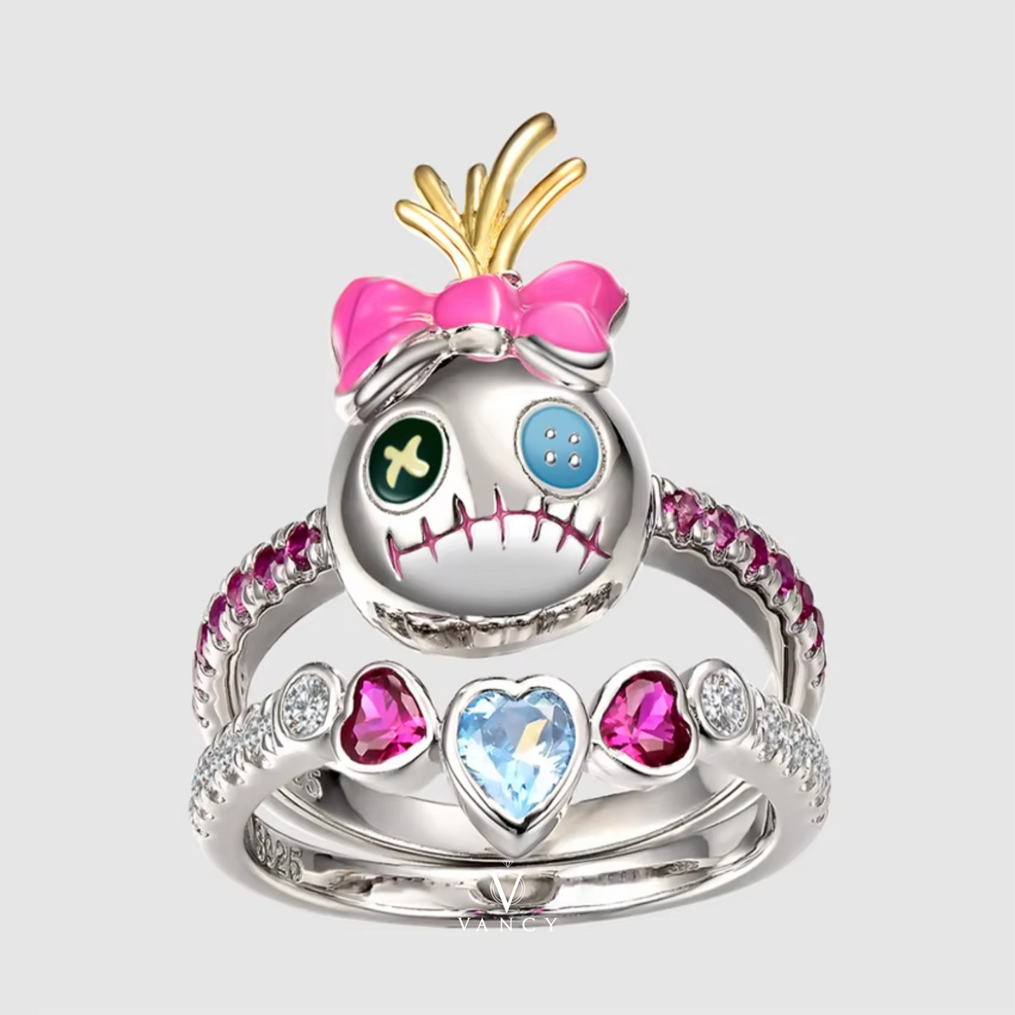 Anillo de Promesa "Angel & Stitch"