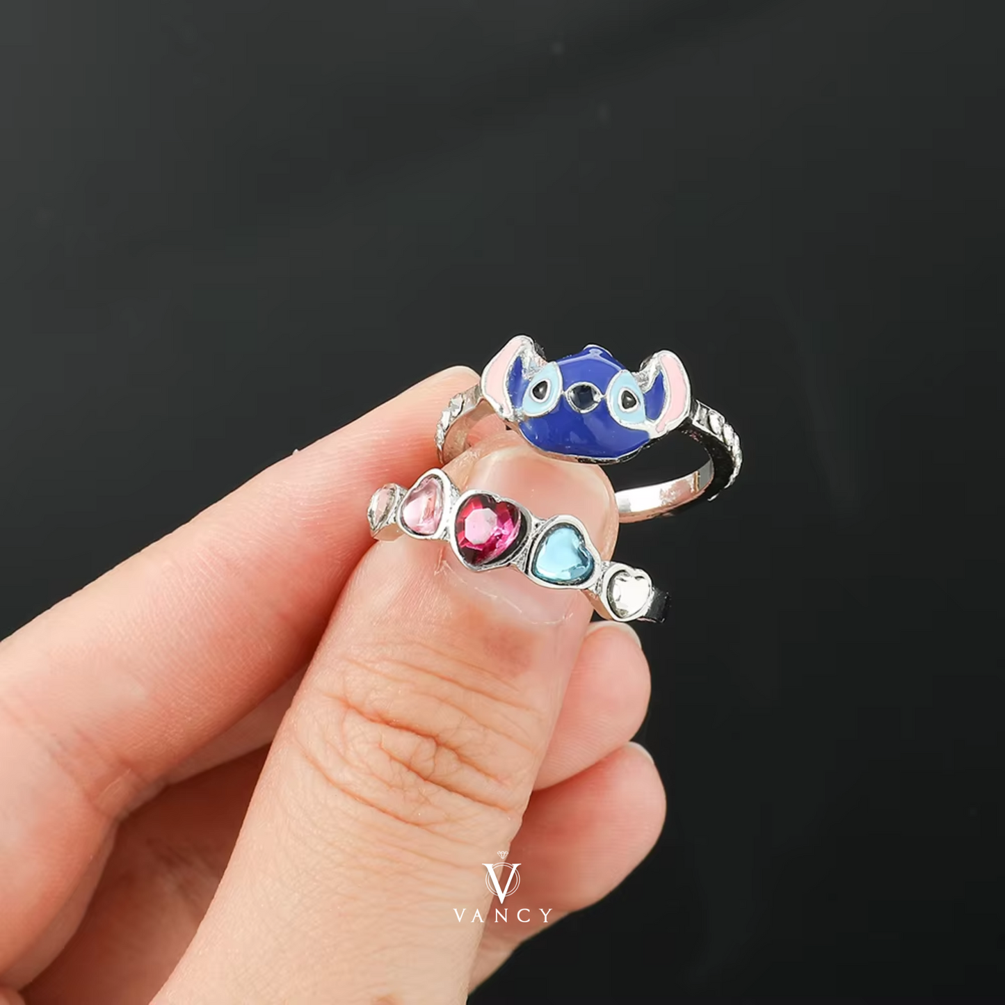 Anillo de Promesa "Angel & Stitch"