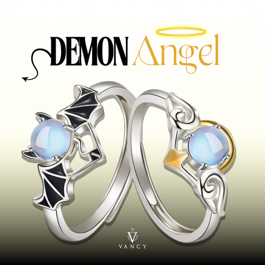 Anillos en pareja "Ángel y demonio"