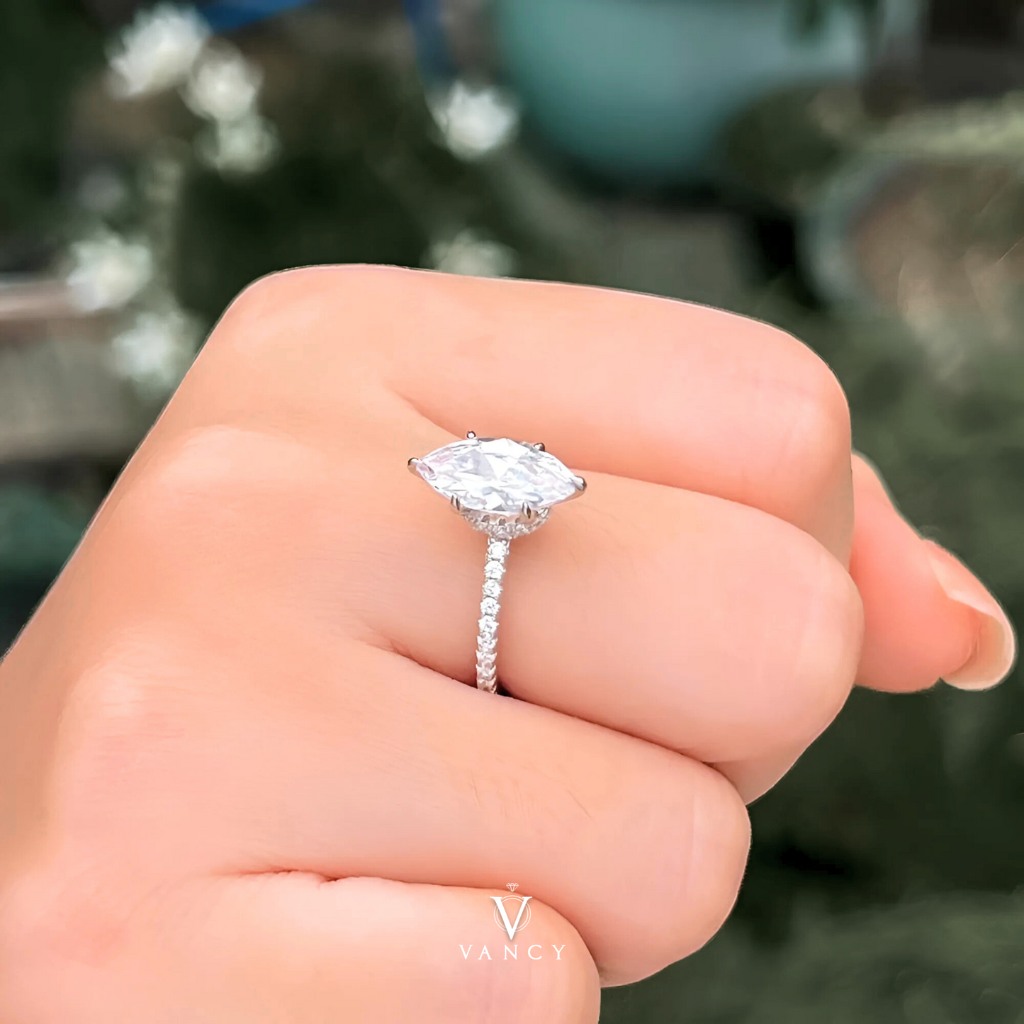 Anillo de promesa "Marquise"