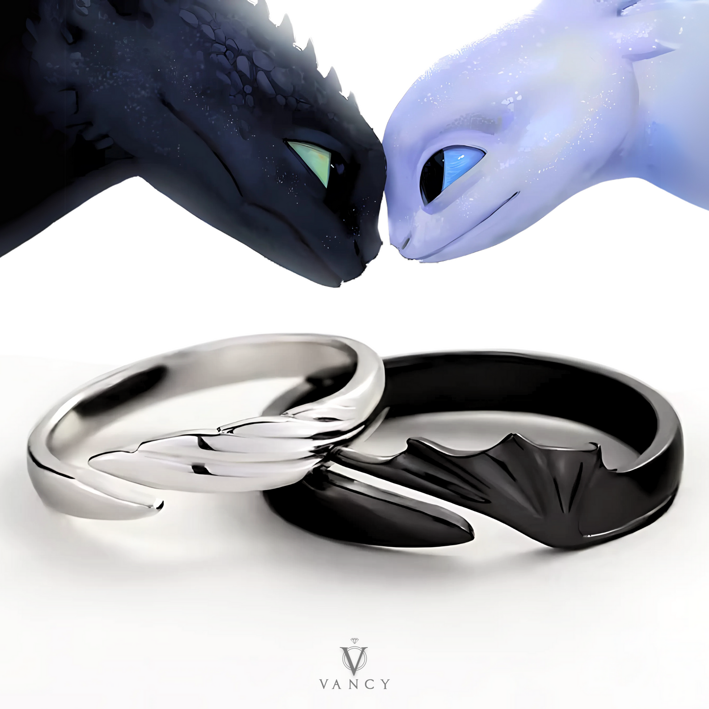 Anillos en pareja "Mi Dragón favorito"