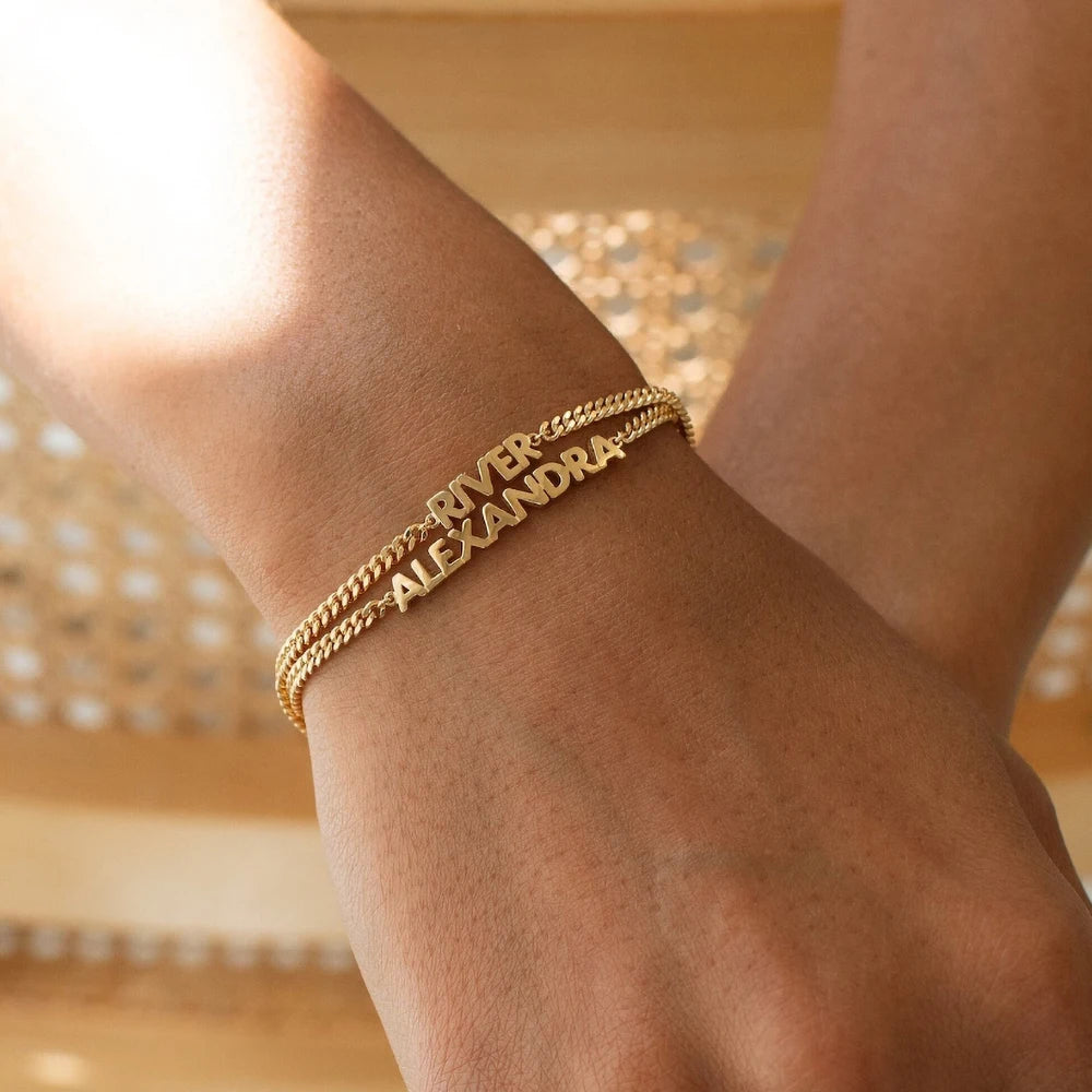 Brazalete de cadena personalizable